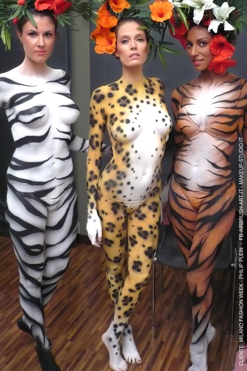 Leopard Body PaintPainted. 