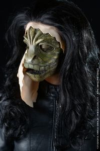 Alien Lizard mask prosthetic