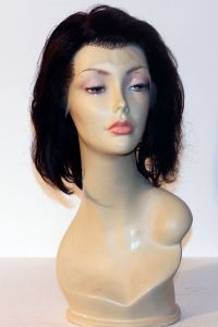 wig sl lacefront dark hh available for rent: shoulder length short lacefront wig, dark brown color