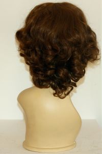 wig curly brown available for rent: curly brow wig in kanekalon, look from the 30s