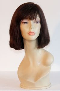 wig Georgie hh available for rent: medium length hazel wig in human hair, Georgie look