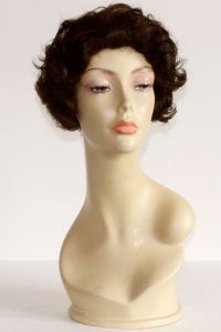 wig 50s diva short hh available for rent: 1950s diva look short hair wig, dark brown