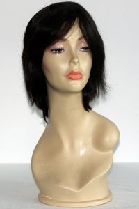 wig black med short hh