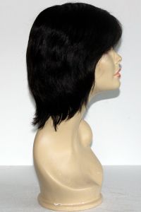 wig black med short hh