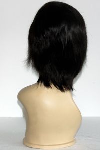 wig black med short hh