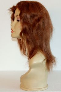 wig hazel red sl hh available for rent: shoulder length cherry blonde / hazel wig in human hair