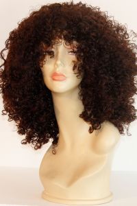 wig super curly brown